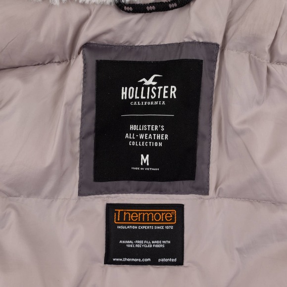 Hollister by Abercrombie & Fitch Thermore Anorak Jacket Women's Medium Green - Picture 11 of 16